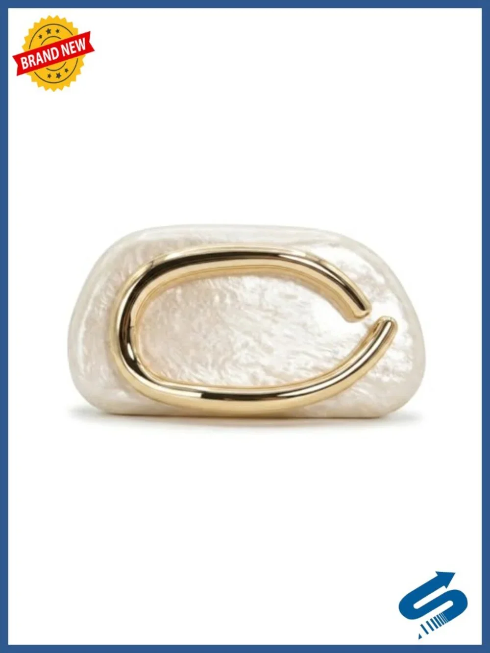 Acrylic Evening Clutch Purse for Women Formal Party Wedding Metal Handle
